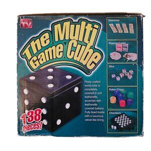 The Multi Game Cube Dominos, Playing Cards, Poker Chips And Checkers